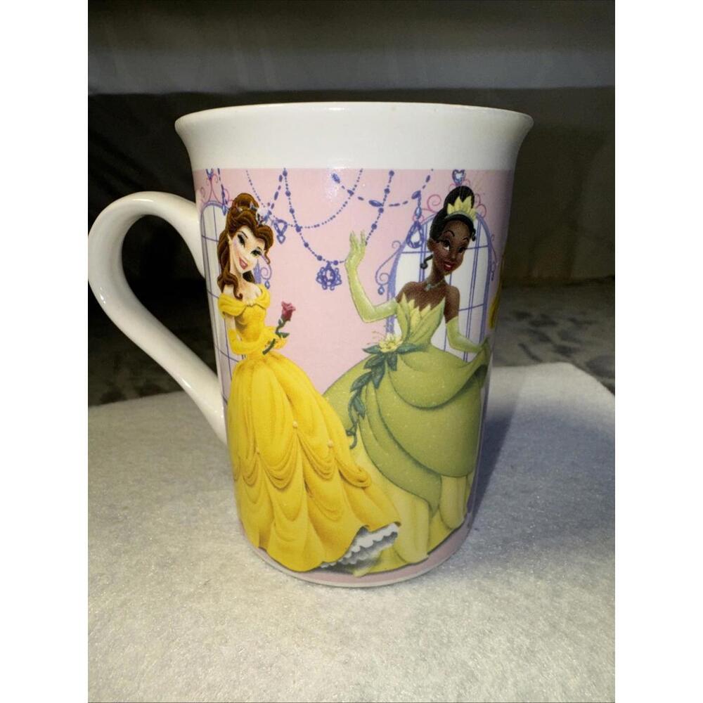 Disney Princess Mug Cup Belle Tiana Rapunzel Cinderella Snow White 4.5"